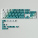 Gradient White & Green 104+26 Full PBT Dye Sublimation Keycaps Set for Cherry MX Mechanical Gaming Keyboard 64/87/980